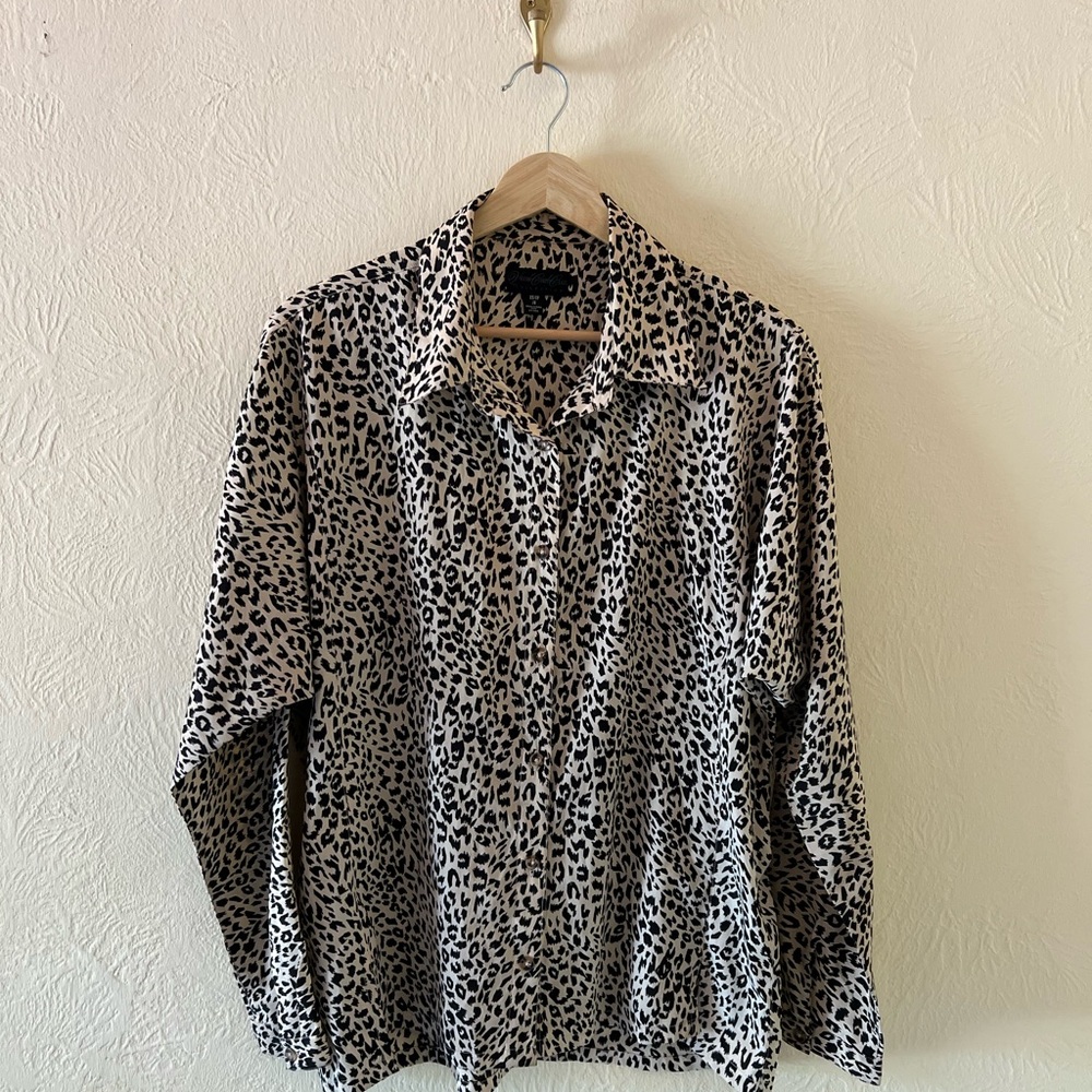Volcom Corpo Class Collection Leopard Print Blouse
